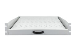 Uittrekbaar legbord voor vaste inbouw aan de voorste 483 mm (19“) profielrails - Afbeelding 4