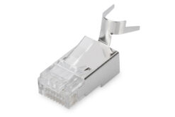 CAT 6A modulaire plug voor ronde kabel, afgeschermd, 100 st.