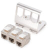 DIGITUS DIN-railadapter met 3x DN-93615-S Keystone-modules