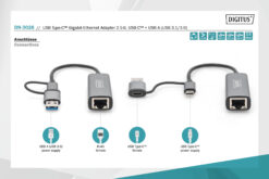 USB type-C™ gigabit ethernet adapter 2.5G, USB-C™ + USB A (USB 3.1/3.0) - Afbeelding 6