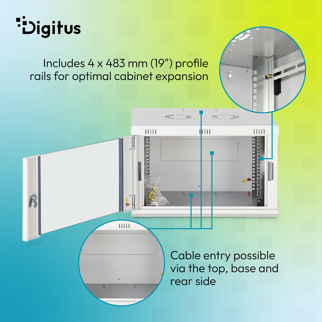Dynamic-N serie wandbehuizing - 600x450 mm (BxD), ongemonteerd - Afbeelding 8