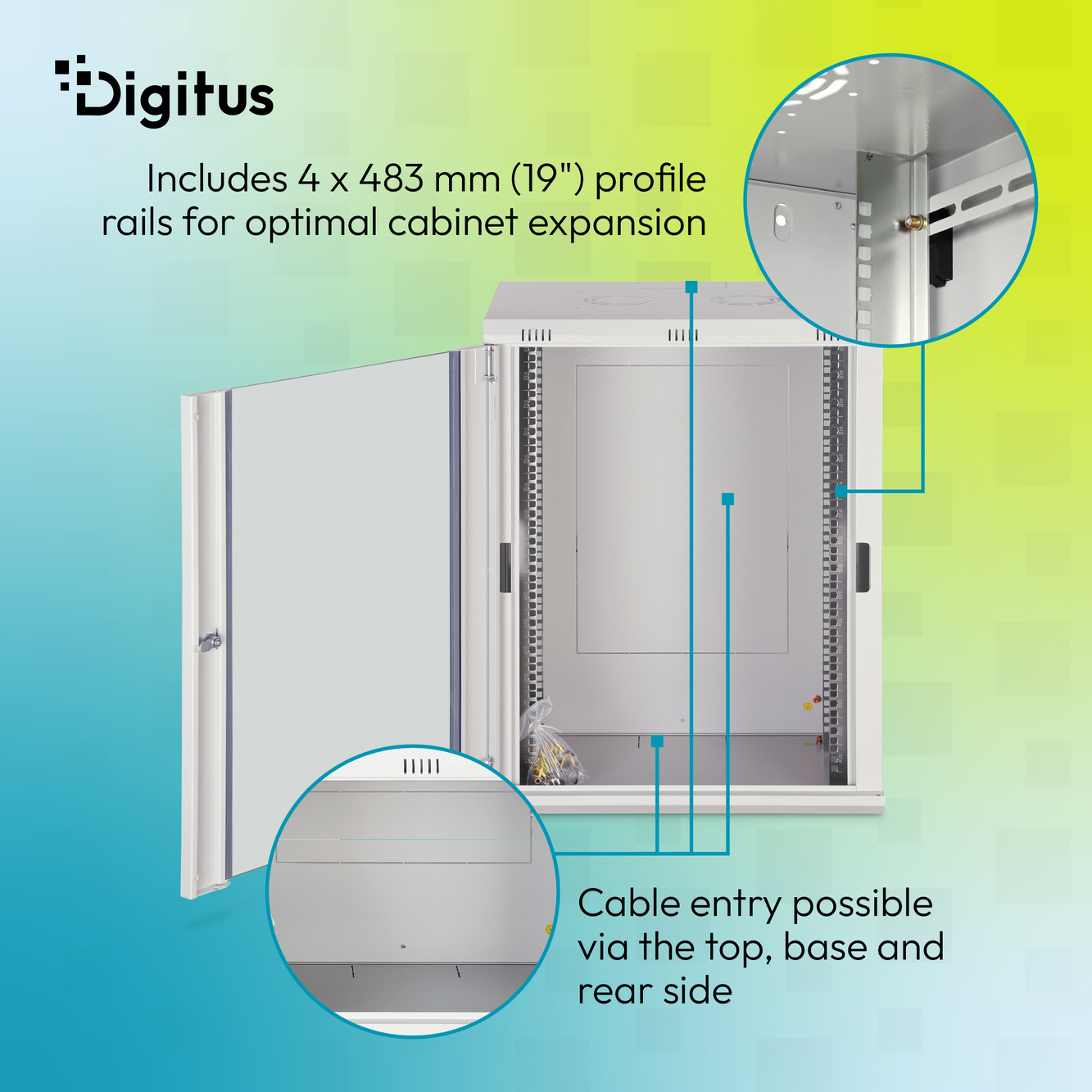Dynamic-N serie wandbehuizing - 600x450 mm (BxD), ongemonteerd - Afbeelding 8