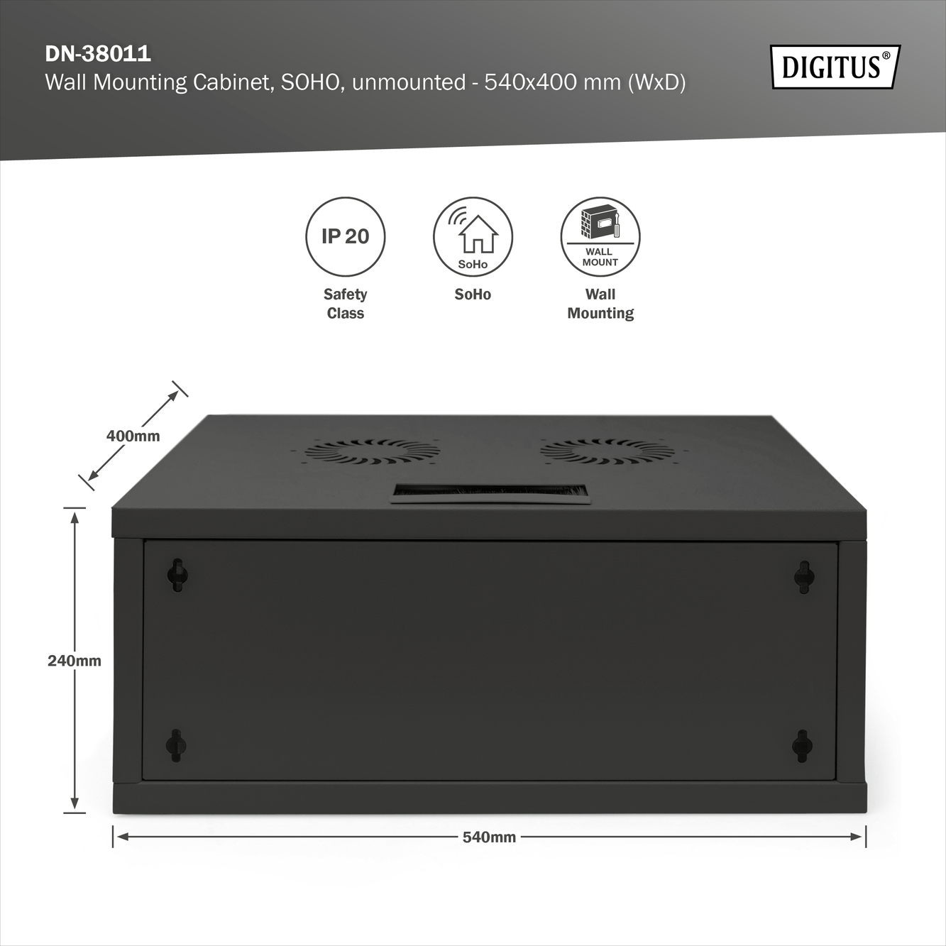SOHO Wandbehuizing, ongemonteerd- 540x400 mm (BxT) - Afbeelding 9