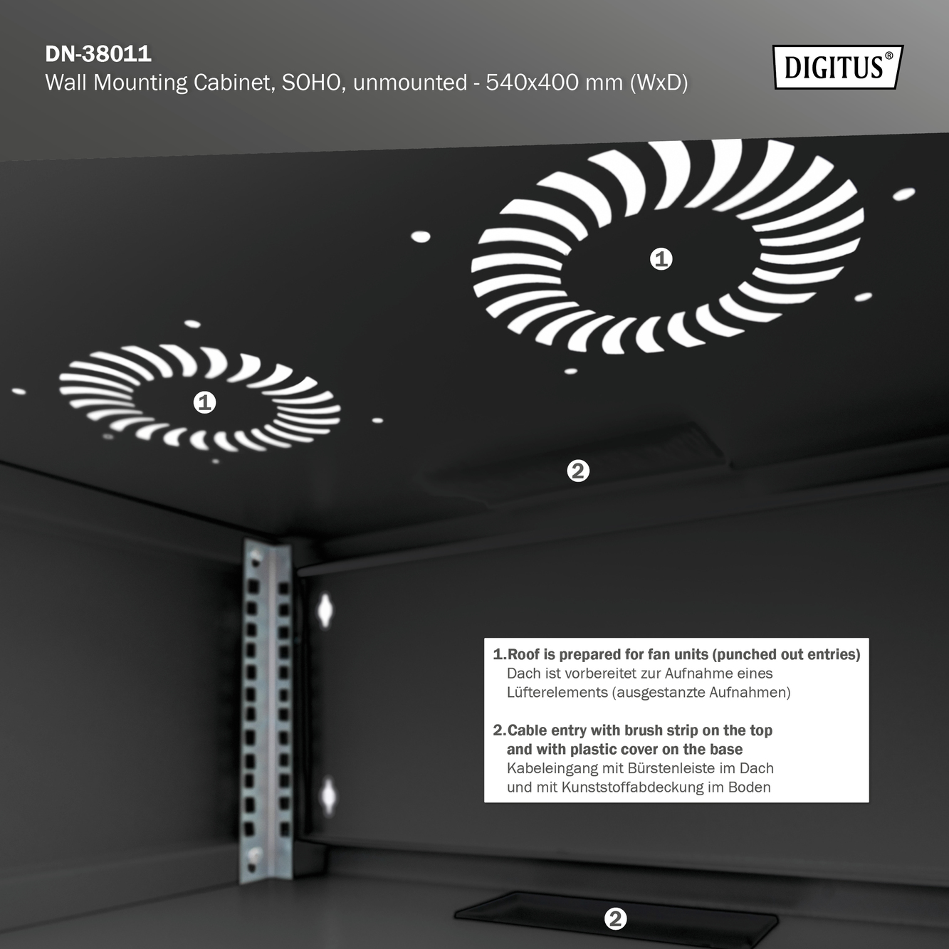 SOHO Wandbehuizing, ongemonteerd- 540x400 mm (BxT) - Afbeelding 7