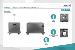 Mobiele oplaadkast voor 16 tablets tot 13 inch, USB-A - Afbeelding 10
