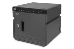 Verrijdbare desktop-oplaadkast voor 10 notebooks/tablets tot 13 inch, UV-C, USB-C