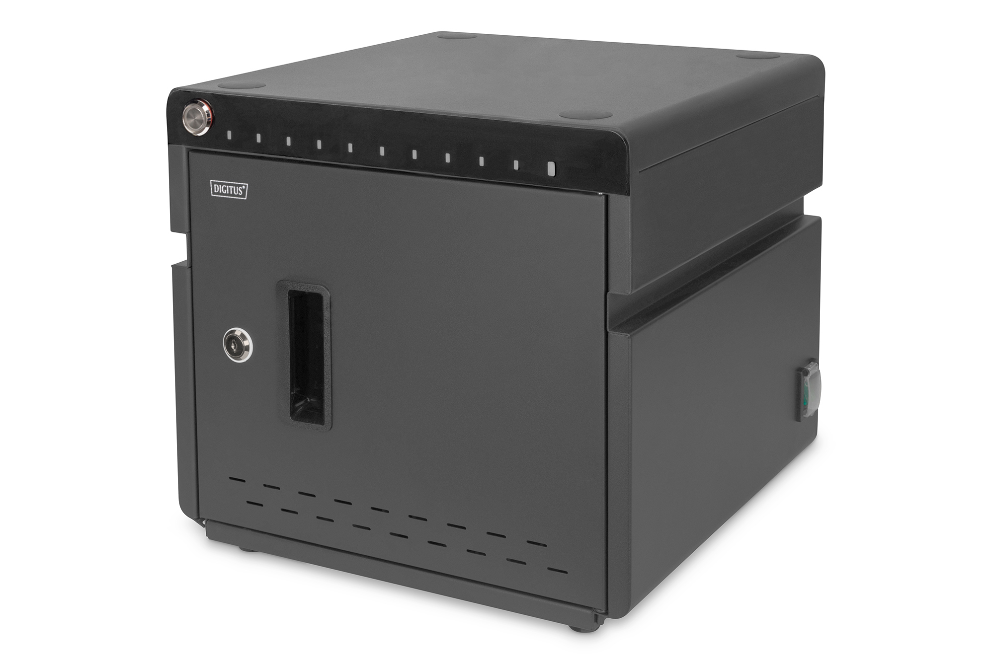 Verrijdbare desktop-oplaadkast voor 10 notebooks/tablets tot 13 inch, UV-C, USB-C