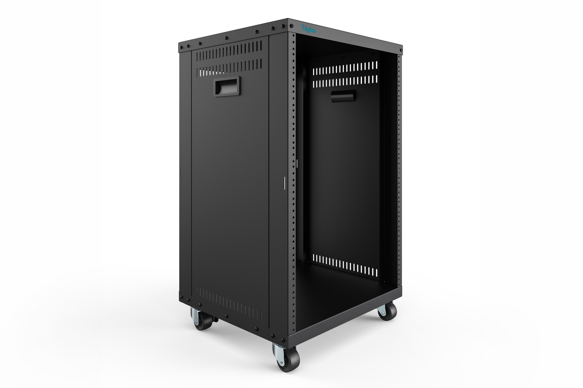 Universeel 19-inch Equipment rek met wielen, 16HE - Afbeelding 3