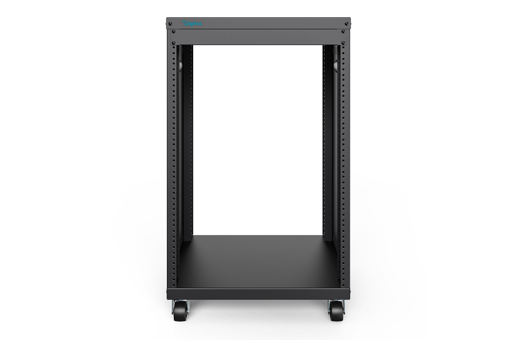 Universeel 19-inch Equipment rek met wielen, 16HE