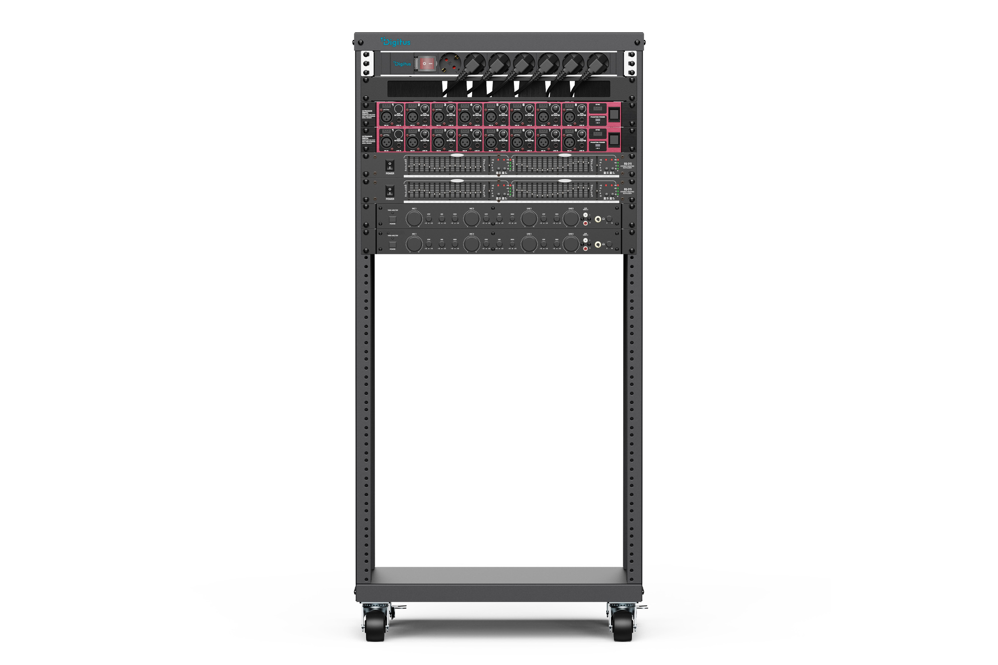 Universeel 19-inch Equipment rek met wielen, 21HE - Afbeelding 5
