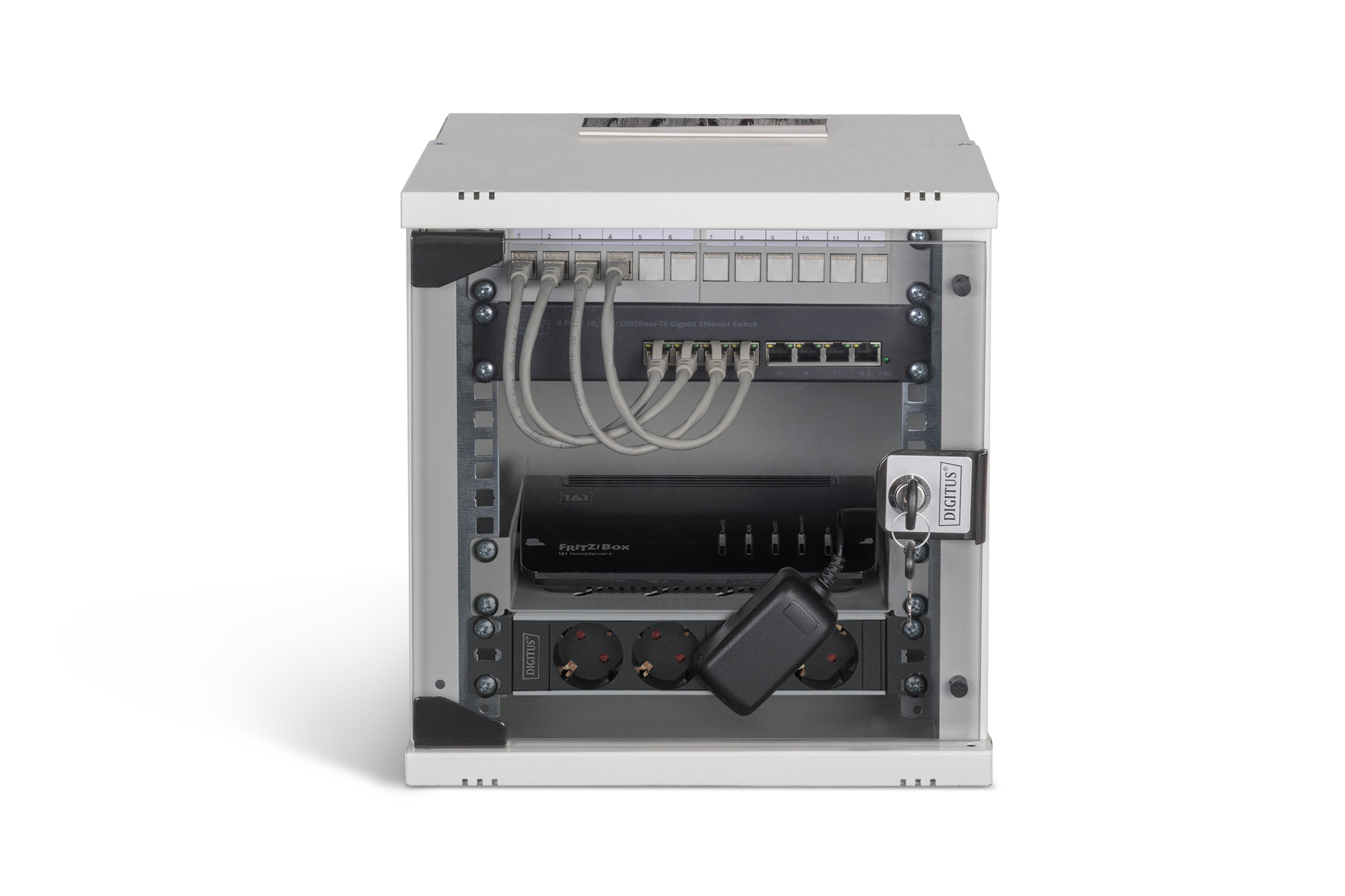 SOHO Pro-netwerkset, 254 mm (10") - 6U, 315 x 300 mm (B x D) - Afbeelding 4