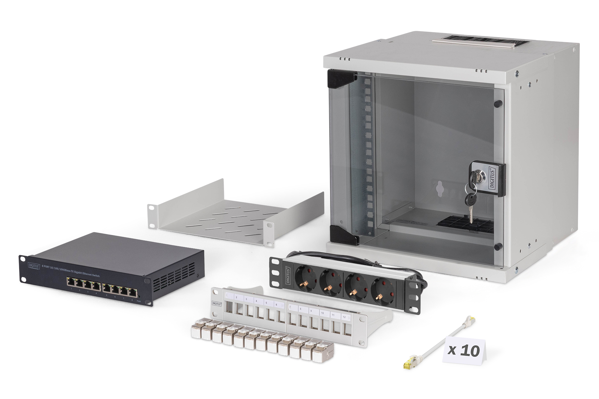 SOHO Pro-netwerkset, 254 mm (10") - 6U, 315 x 300 mm (B x D)