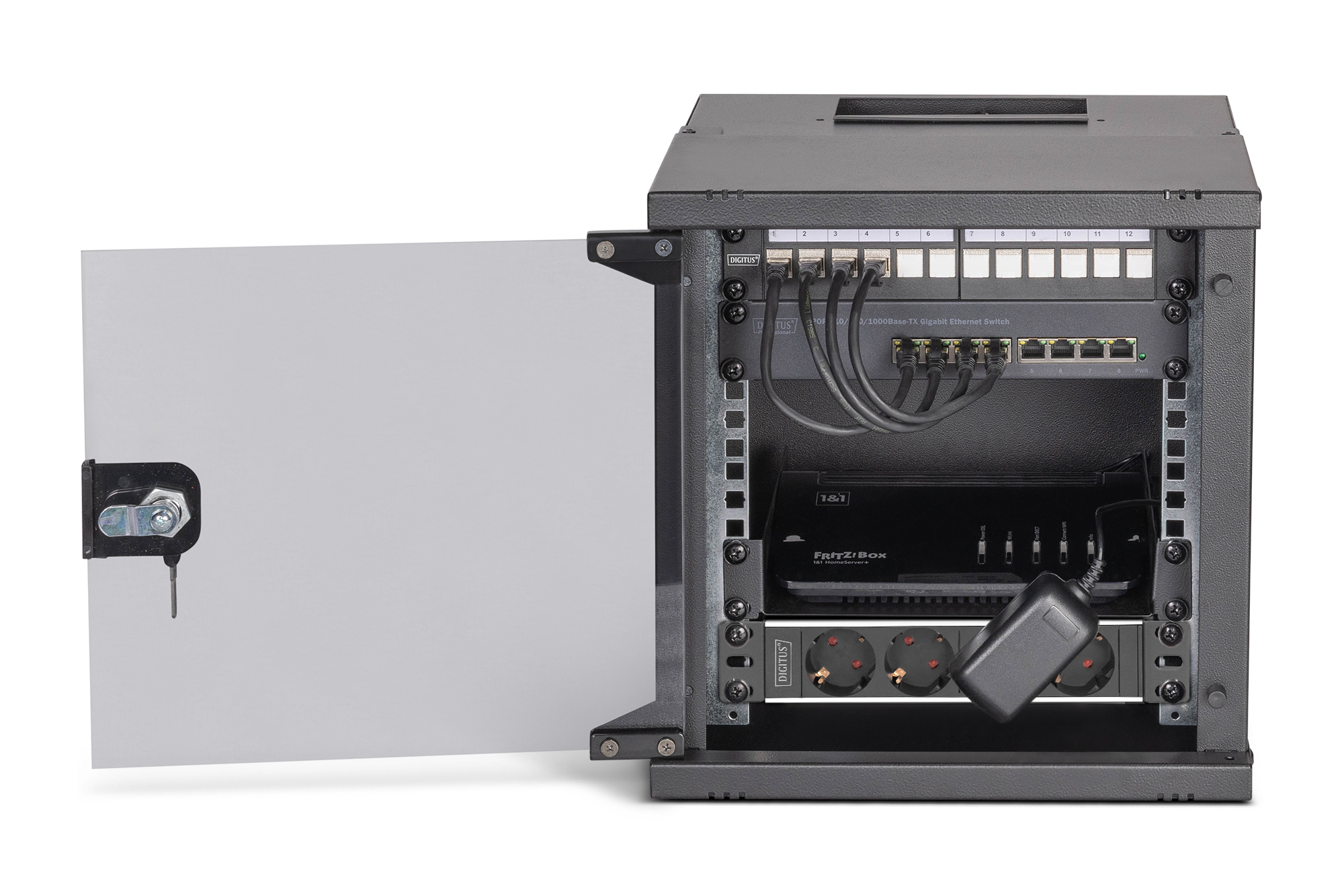 SOHO Pro-netwerkset, 254 mm (10") - 6U, 315 x 300 mm (B x D) - Afbeelding 5
