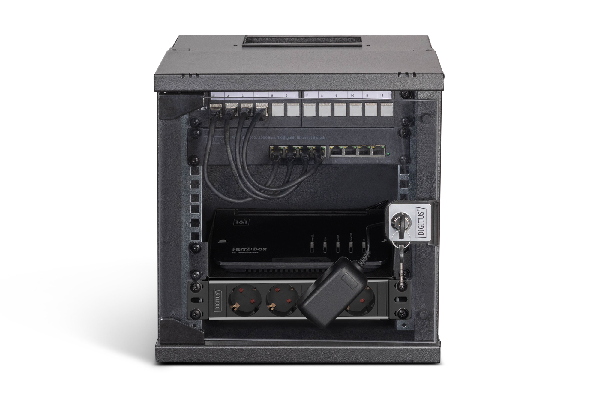 SOHO Pro-netwerkset, 254 mm (10") - 6U, 315 x 300 mm (B x D) - Afbeelding 4