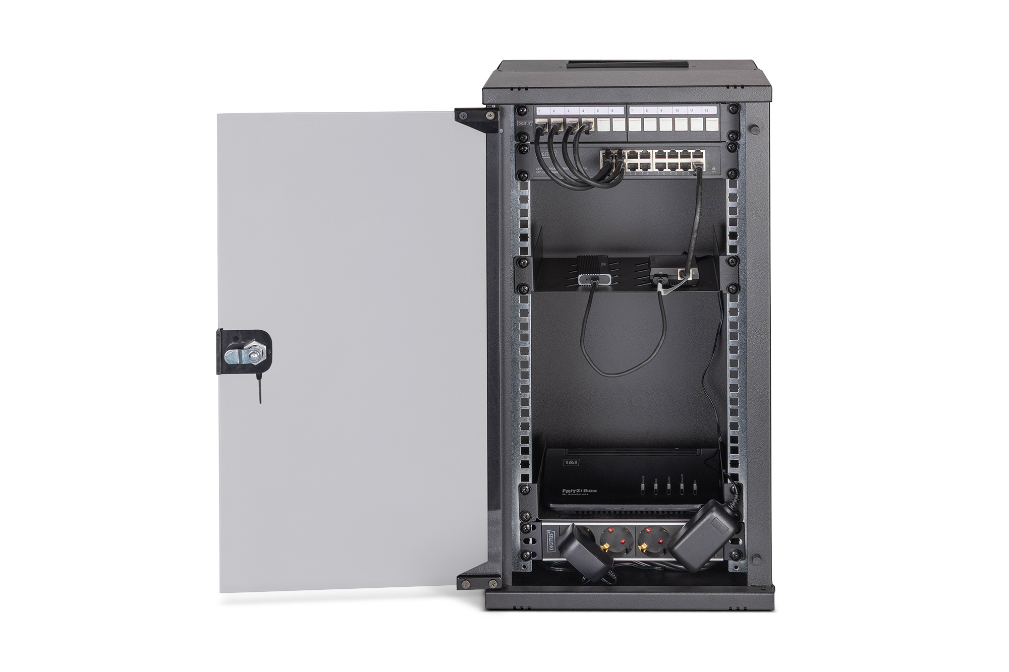 SOHO Pro netwerkset, 254 mm (10") - 12U, 315 x 300 mm (B x D) - Afbeelding 4