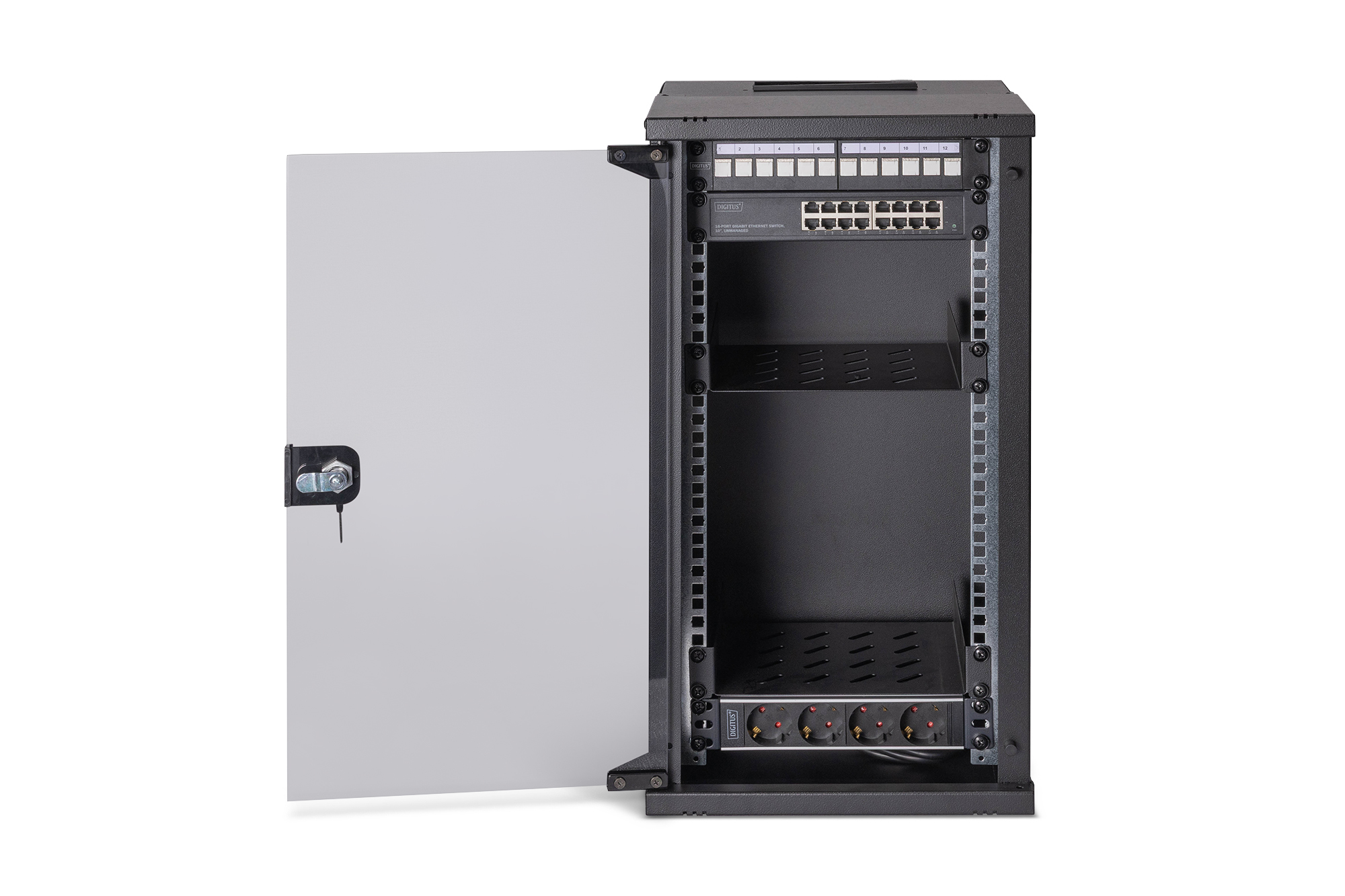SOHO Pro netwerkset, 254 mm (10") - 12U, 315 x 300 mm (B x D) - Afbeelding 3