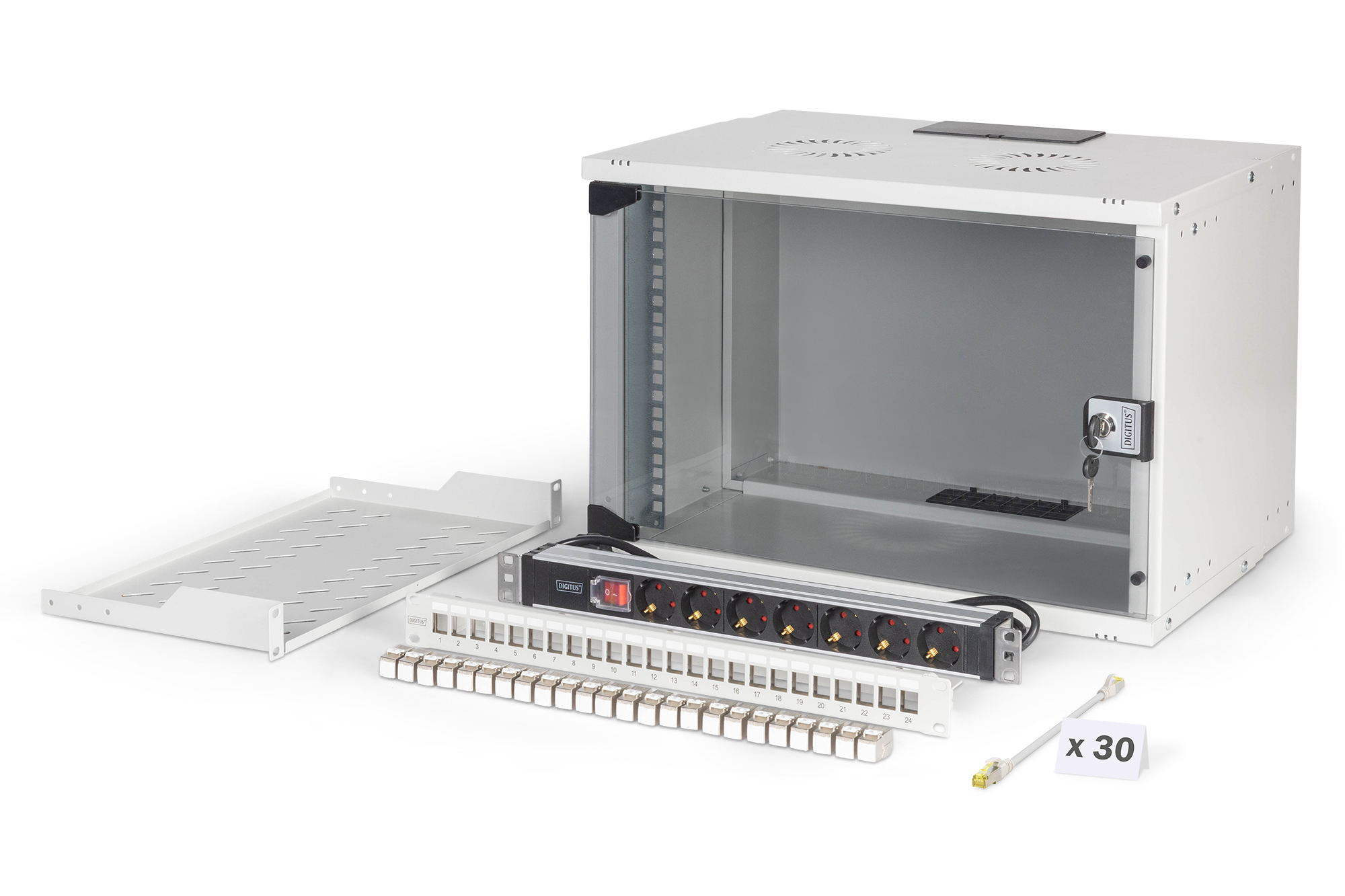 SOHO Pro netwerkset, 483 mm (19") - 7U, 540 x 400 mm (B x D)