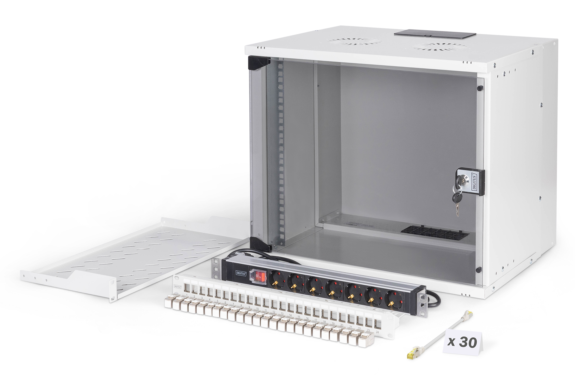 SOHO Pro netwerkset, 483 mm (19") - 9U, 540 x 400 mm (B x D)