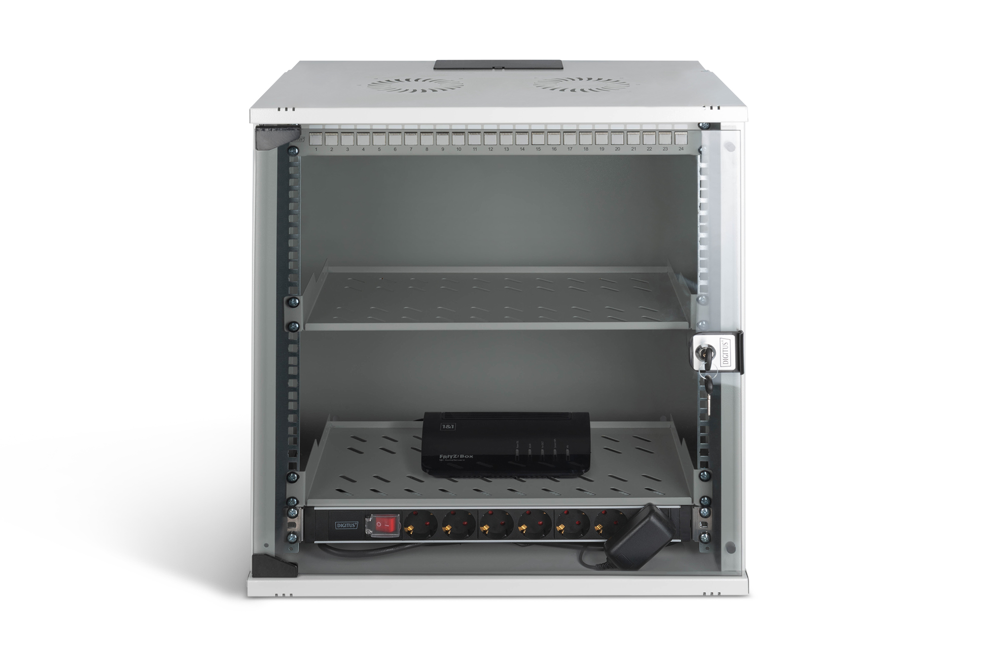 SOHO Pro netwerkset, 483 mm (19") - 12U, 540 x 400 mm (B x D) - Afbeelding 4