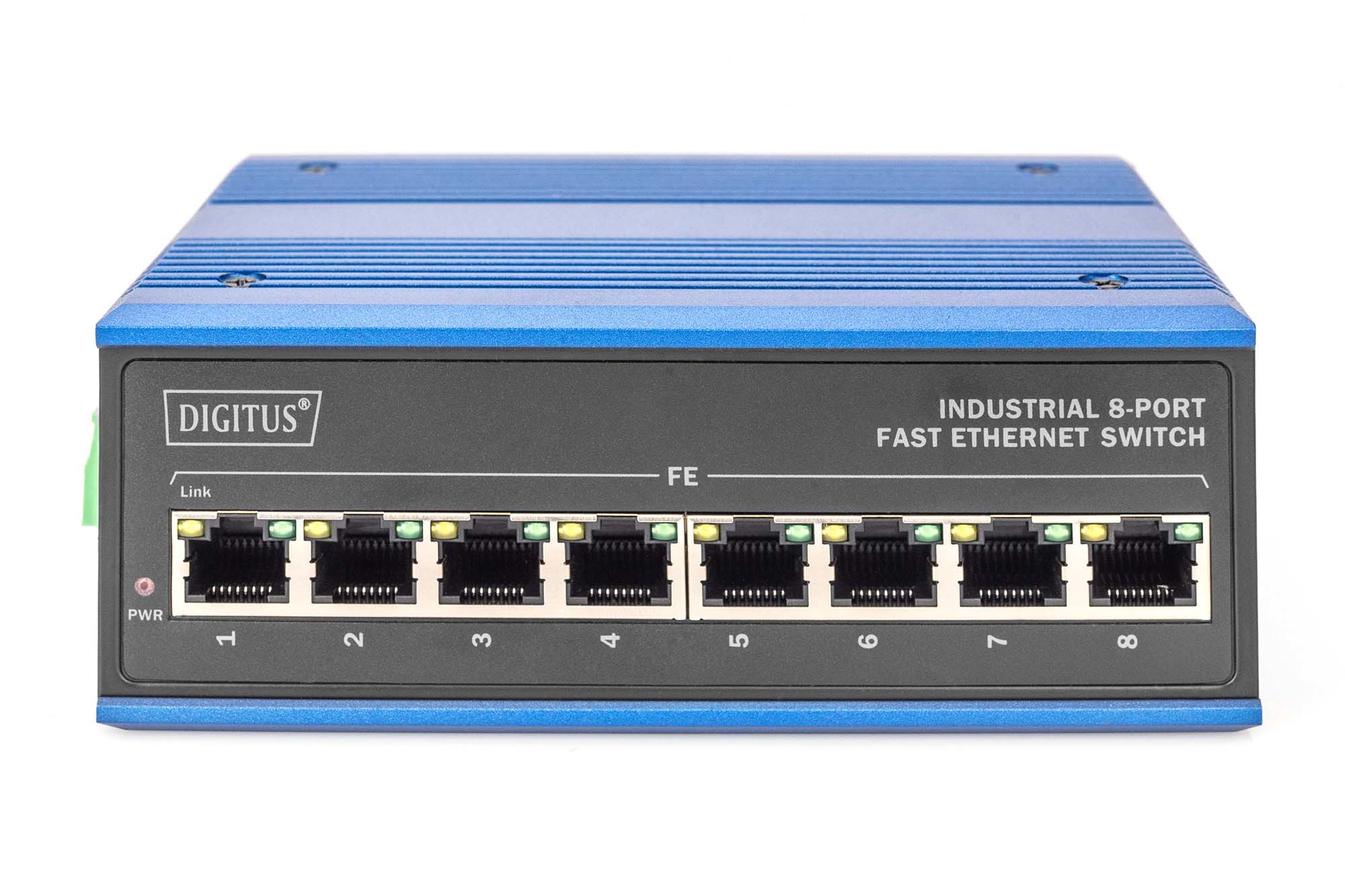 8-poorts Fast Ethernet netwerkswitch, industrieel, onbeheerd, 1 RJ45 uplink - Afbeelding 3
