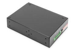 Alternative view of 8-poorts Gigabit Ethernet-netwerkschakelaar, industrieel, onbeheerd