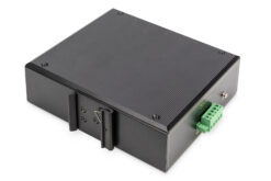 Alternative view of 4-poorts Gigabit Ethernet-netwerk PoE-switch, industrieel, onbeheerd, 2 SFP uplink