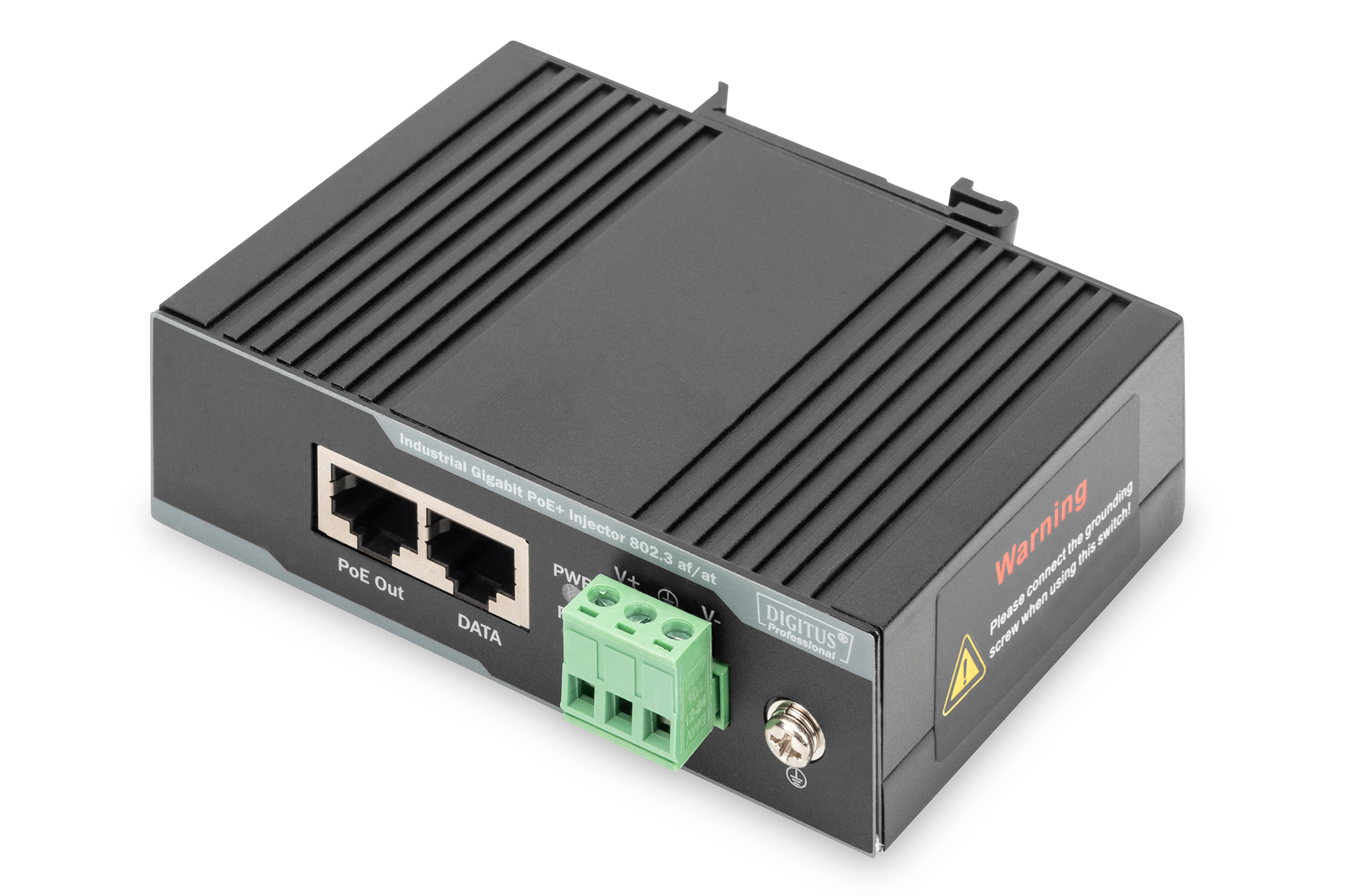 Industriële Gigabit PoE+ injector 802.3 af/at