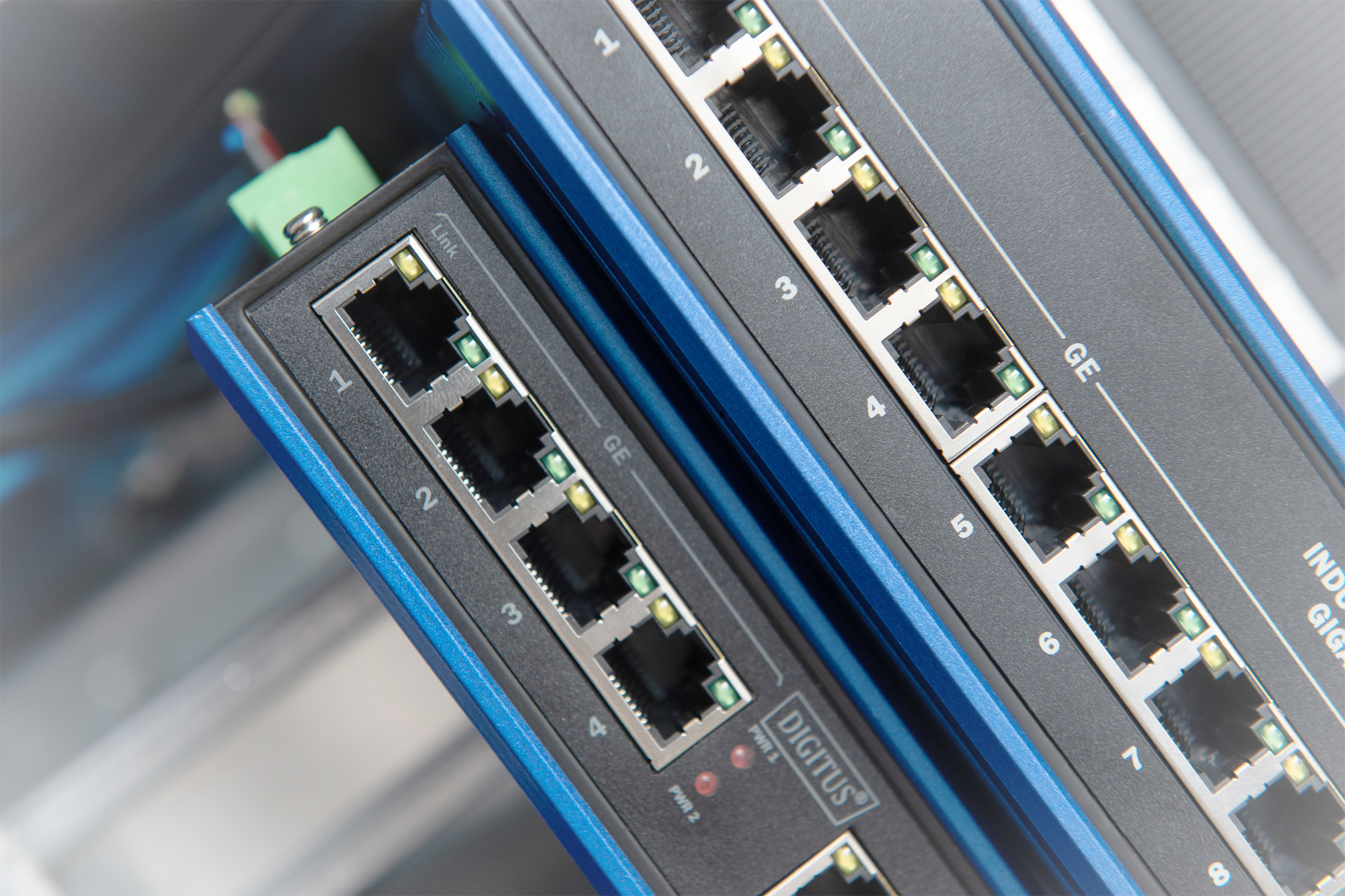 4-poorts gigabit netwerkswitch, industrieel, onbeheerd, 1 RJ45 uplink - Afbeelding 7