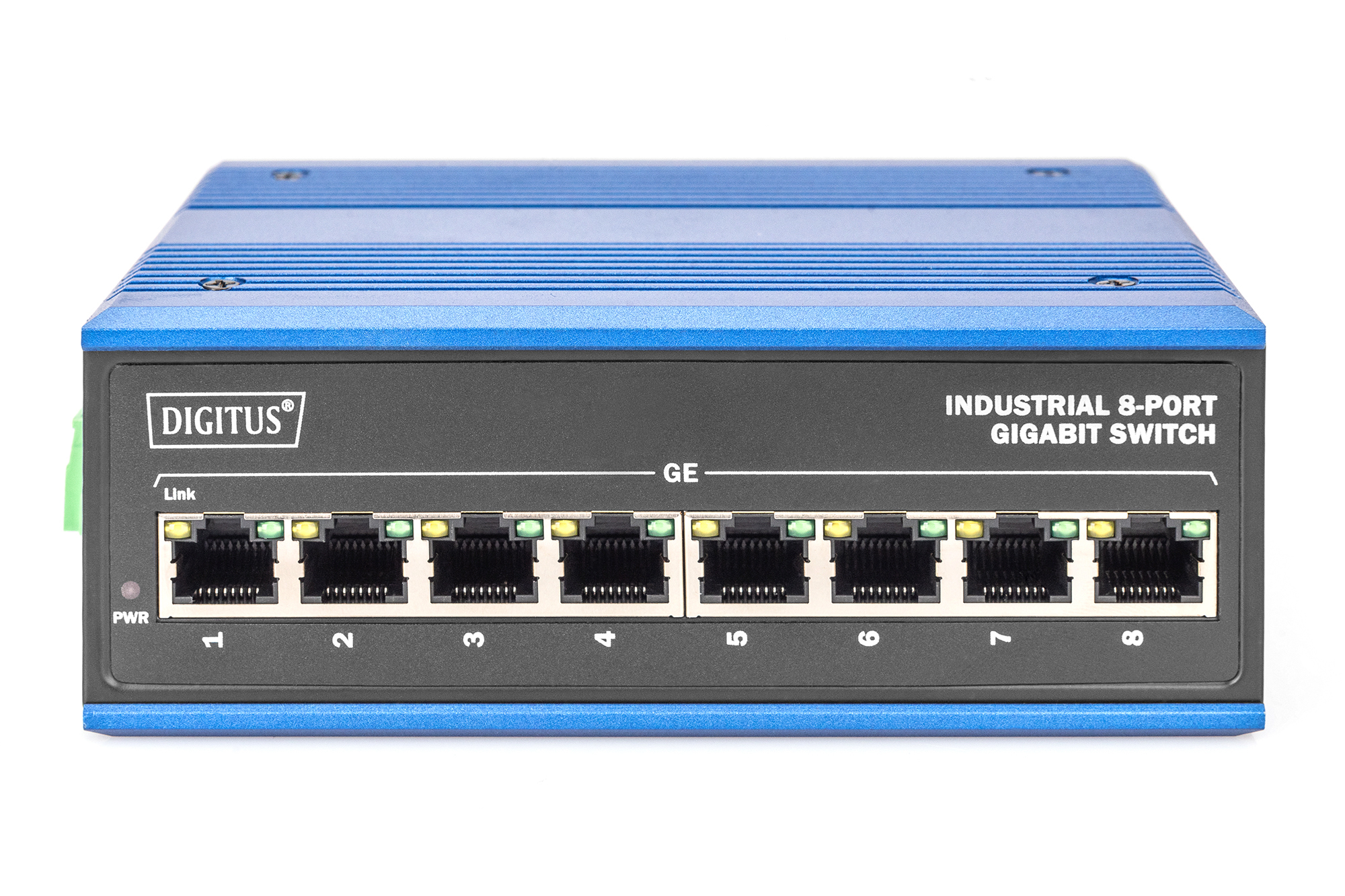 8-poorts Gigabit Ethernet-netwerkschakelaar, industrieel, onbeheerd - Afbeelding 3