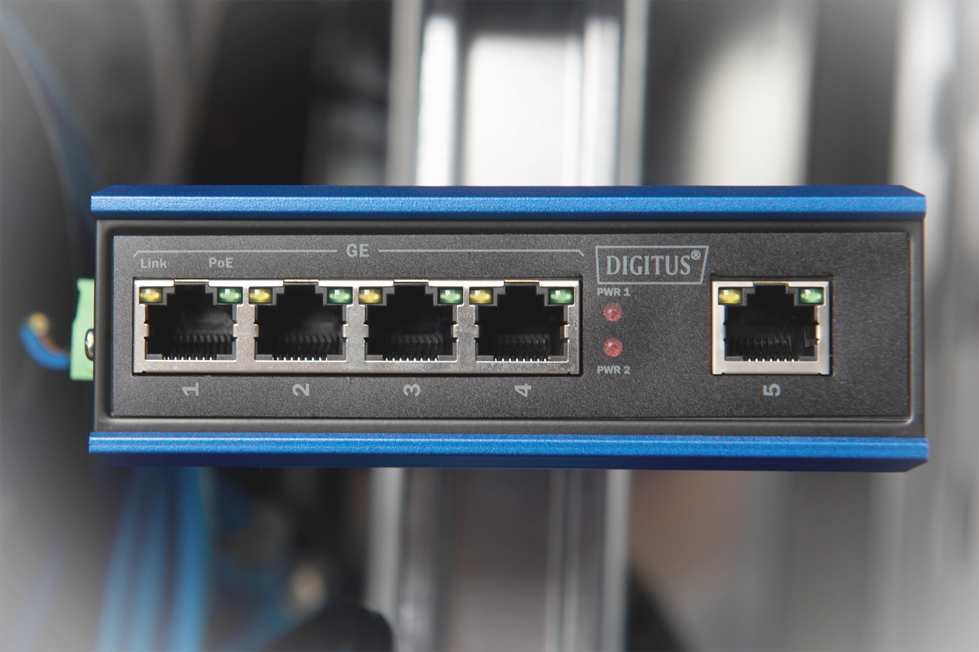 4 Port Gigabit Network PoE Switch, Industrial, Unmanaged, 1 RJ45 Uplink - Afbeelding 5