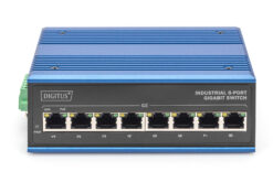 Alternative view of 8-poorts Gigabit Ethernet-netwerk PoE-switch, industrieel, onbeheerd