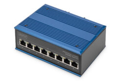 8-poorts Gigabit Ethernet-netwerk PoE-switch, industrieel, onbeheerd