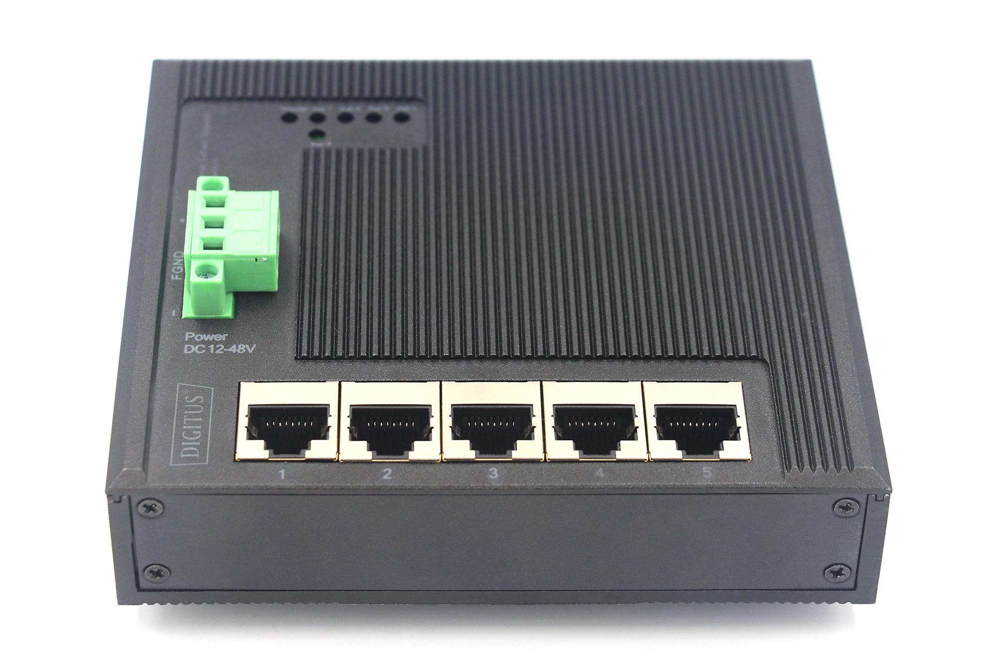 5-poorts gigabit-netwerkschakelaar, plat, industrieel, onbeheerd - Afbeelding 3