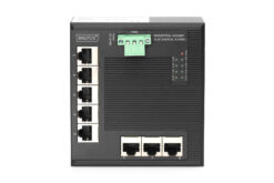 8-poorts Gigabit Ethernet-netwerkschakelaar, plat, industrieel, onbeheerd - Afbeelding 3