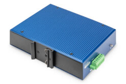 Alternative view of 16-poorts Gigabit Ethernet-netwerkschakelaar, industrieel, onbeheerd