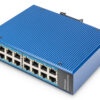16-poorts Gigabit Ethernet-netwerkschakelaar, industrieel, onbeheerd