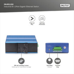 Industriële 8 +2 poort Gigabit Ethernet-switch - Afbeelding 7