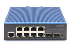 Alternative view of Industrial 8+2-poorts L2 managed Gigabit Ethernet Switch