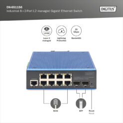 Industrial 8+2-poorts L2 managed Gigabit Ethernet Switch - Afbeelding 6