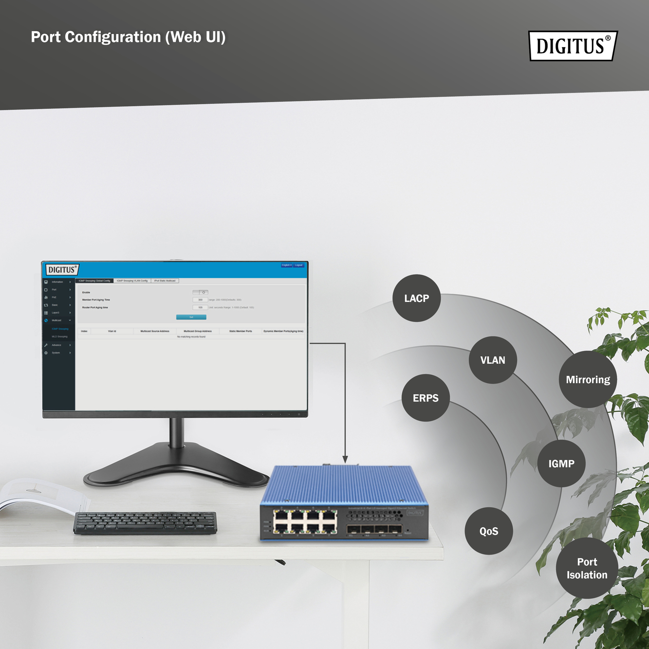 Industriële 16+2-poorts L2 managed Gigabit Ethernet PoE-switch - Afbeelding 6