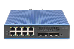 Alternative view of Industriële 8 + 4 10G uplink poort L3 beheerde Gigabit Ethernet PoE switch