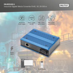 DIGITUS industriële gigabit-mediaconverter RJ45, SC 20 km - Afbeelding 7