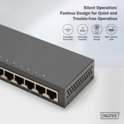 8-poorts Gigabit-switch, desktop, onbeheerd, metalen behuizing - Afbeelding 7