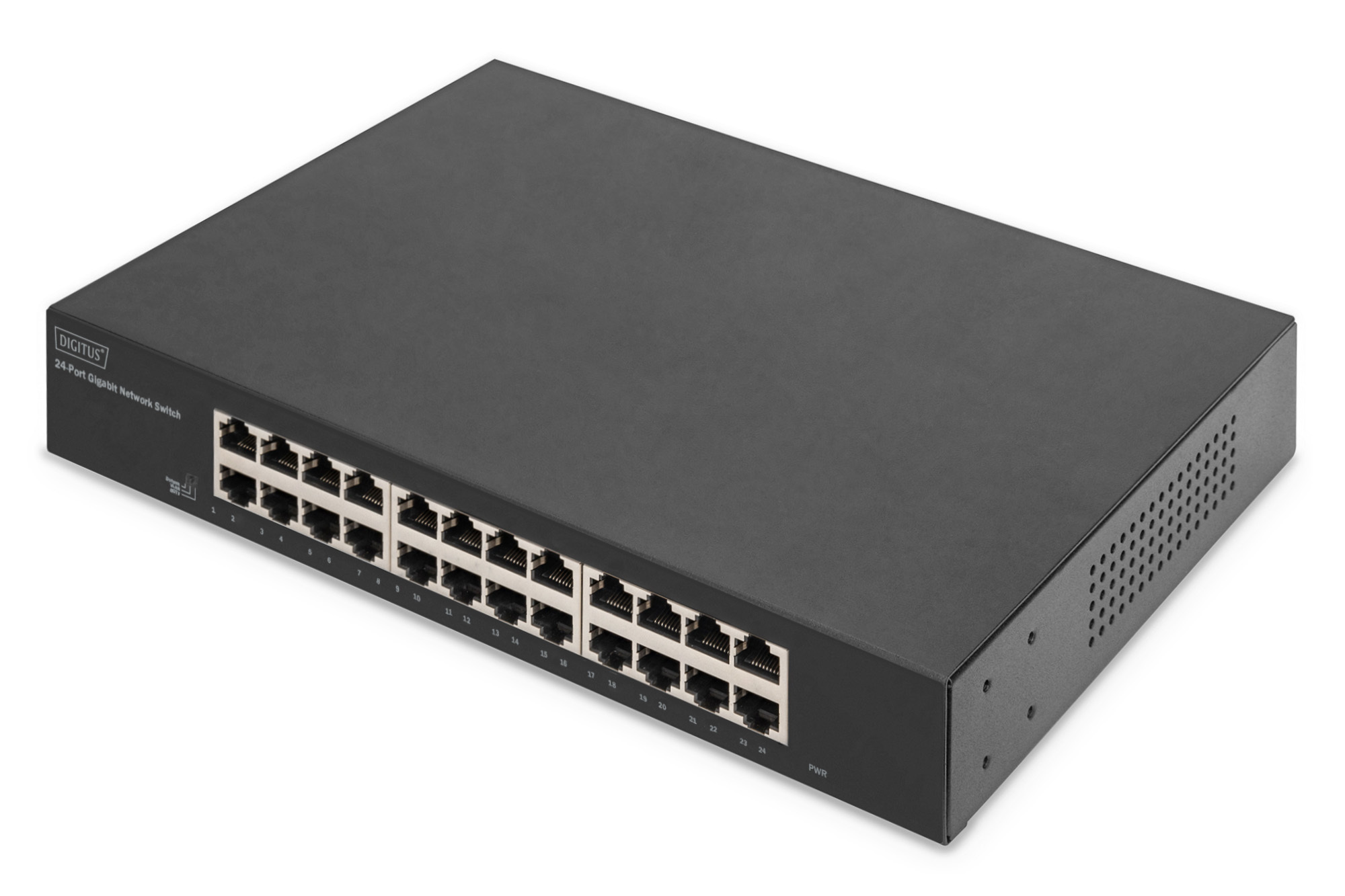 24-poorts Gigabit-switch, 19-inch, onbeheerd