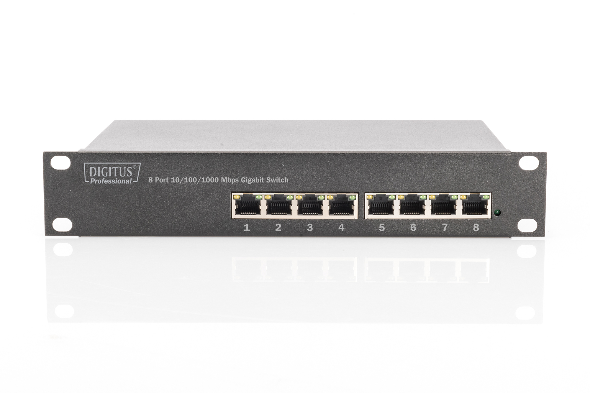 10" Gigabit Ethernet-switch, 8 poorten, onbeheerd - Afbeelding 2