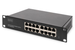 10" Gigabit Ethernet-switch, 16 poorten, onbeheerd