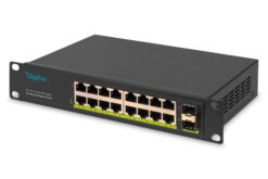 10" Gigabit 16-poorts onbeheerde switch met 2× 1G SFP