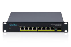 Alternative view of 10" 2,5G 8-poorts onbeheerde switch met 1× 10G SFP+