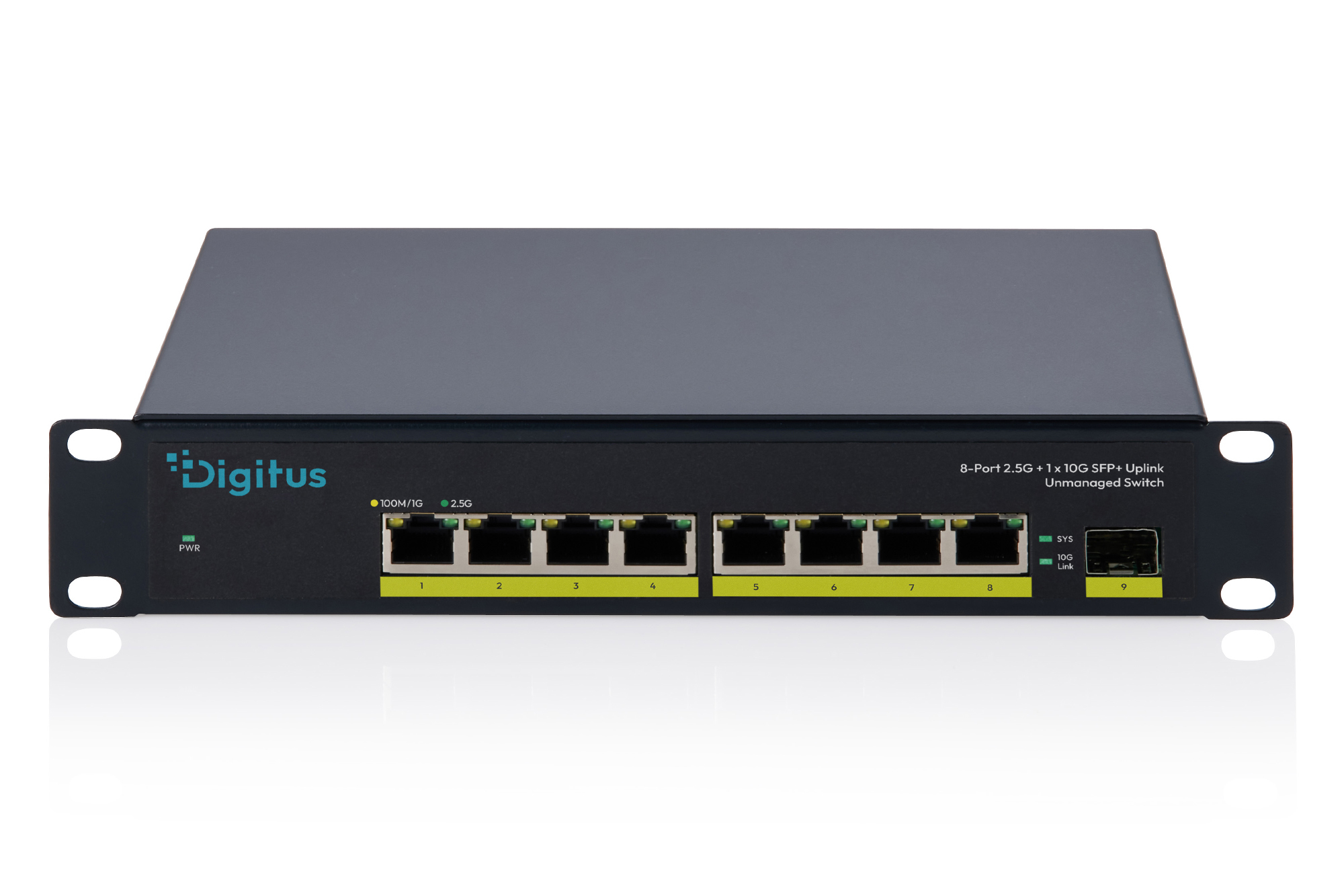 10" 2,5G 8-poorts onbeheerde switch met 1× 10G SFP+ - Afbeelding 2
