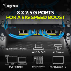 10" 2,5G 8-poorts onbeheerde switch met 1× 10G SFP+ - Afbeelding 5